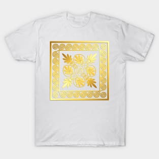 Golden square Greek ornament T-Shirt